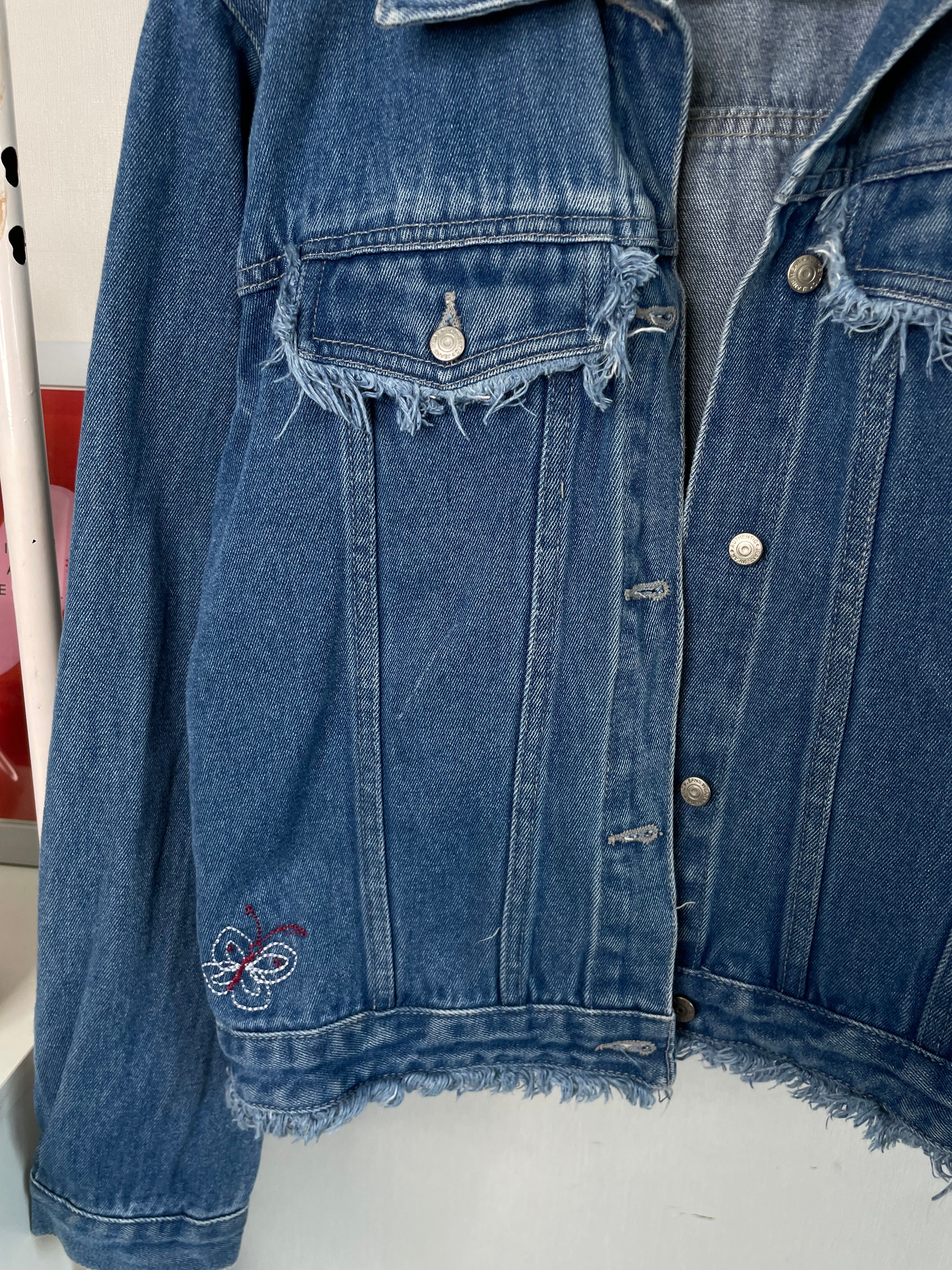 Ten Club Embroidered Denim Jacket-Bust 34 - Image 3