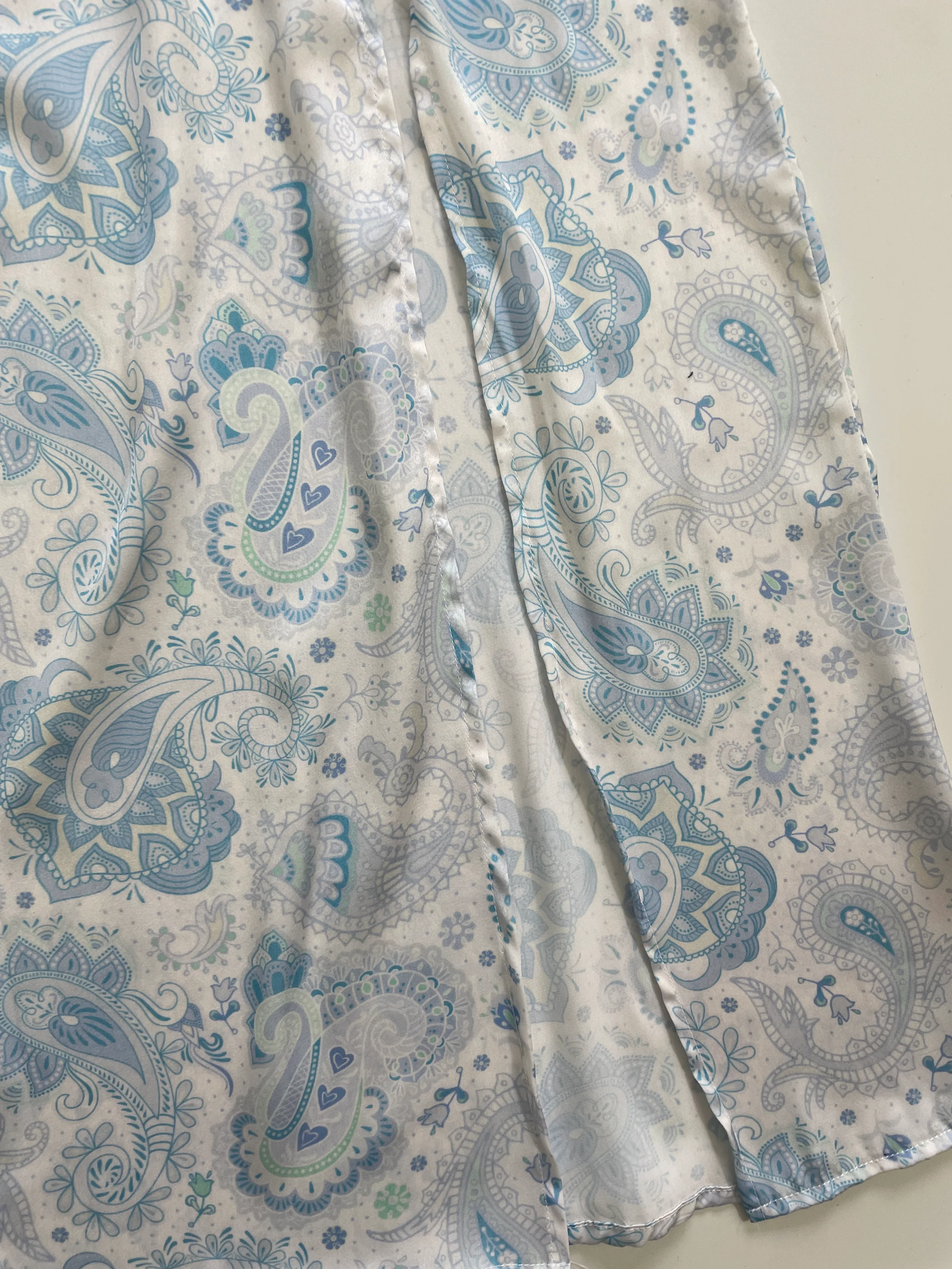 Satin Paisley Slit Skirt - Image 4