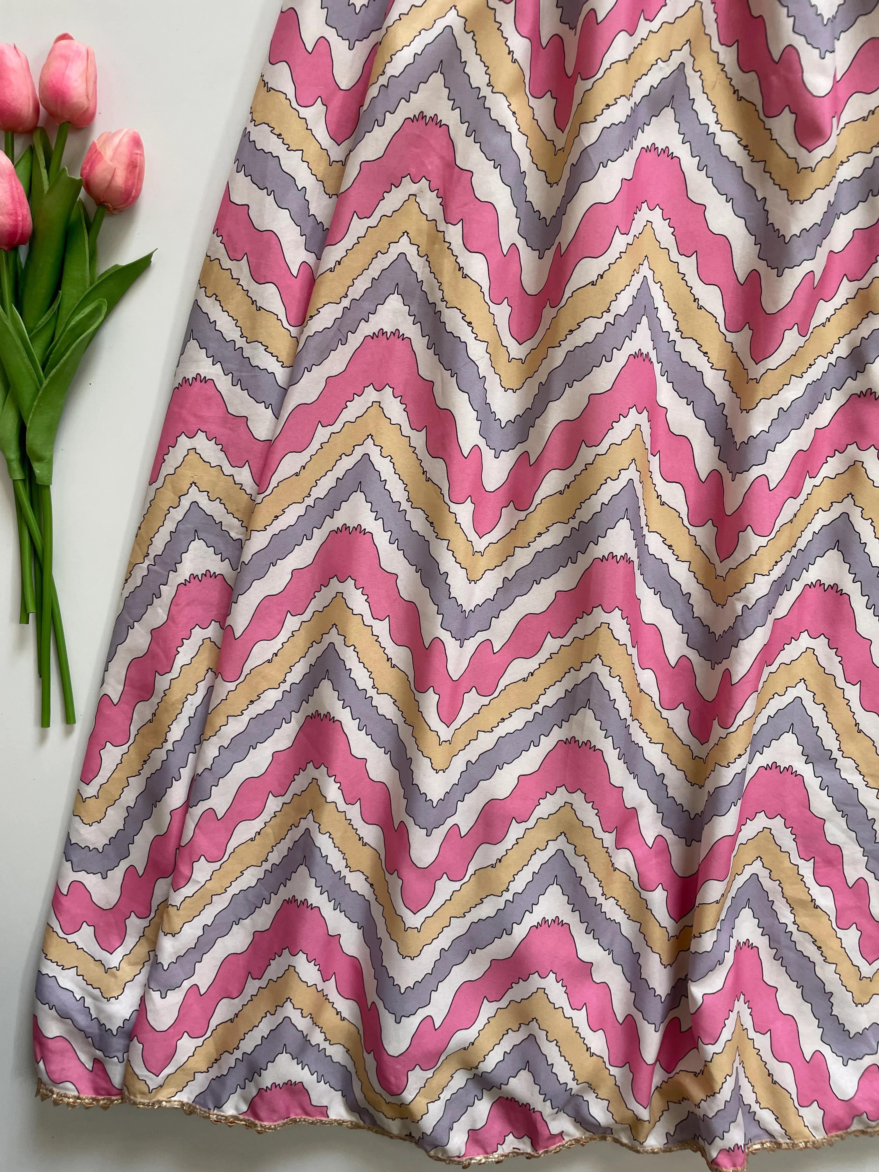 SOFT PRINTED SKIRT - WAIST 20 TO 26 - Image 3