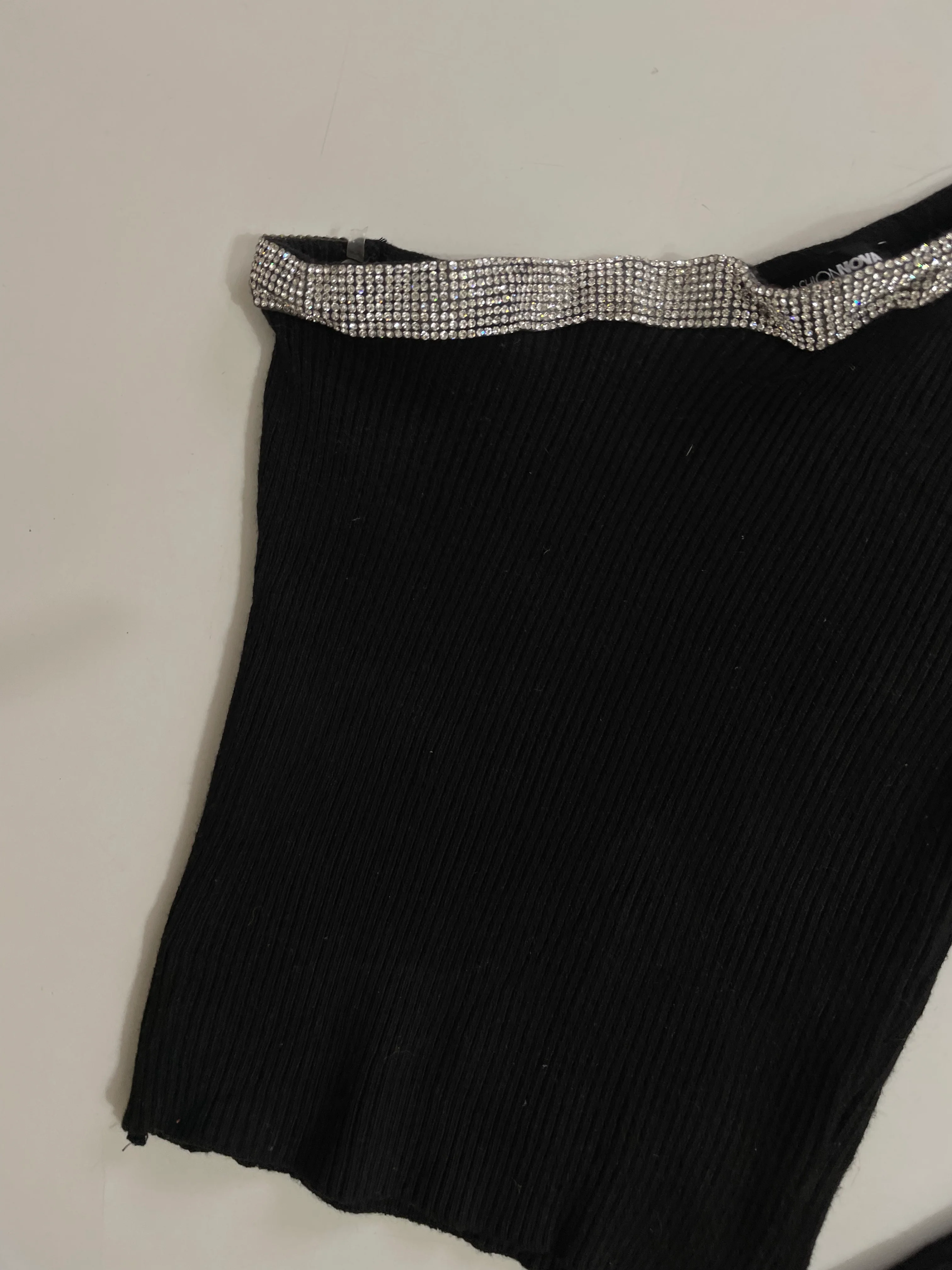 Fashionnova Rhinestone Soft Pre Winter Top - Bust 30 to 32 - Image 3