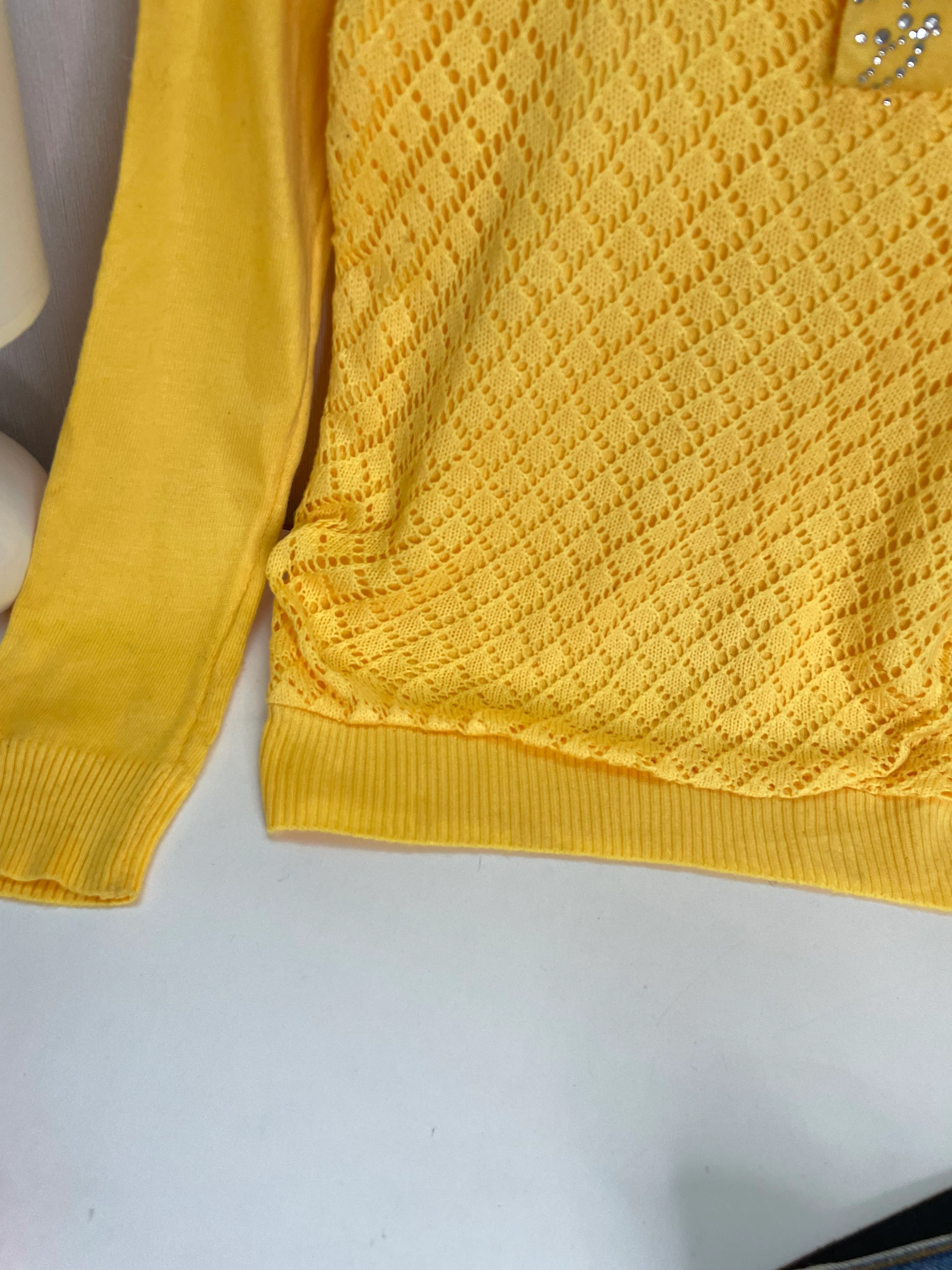 Yellow Pearls Soft Sweater - Bust 30 to 32 - Image 3