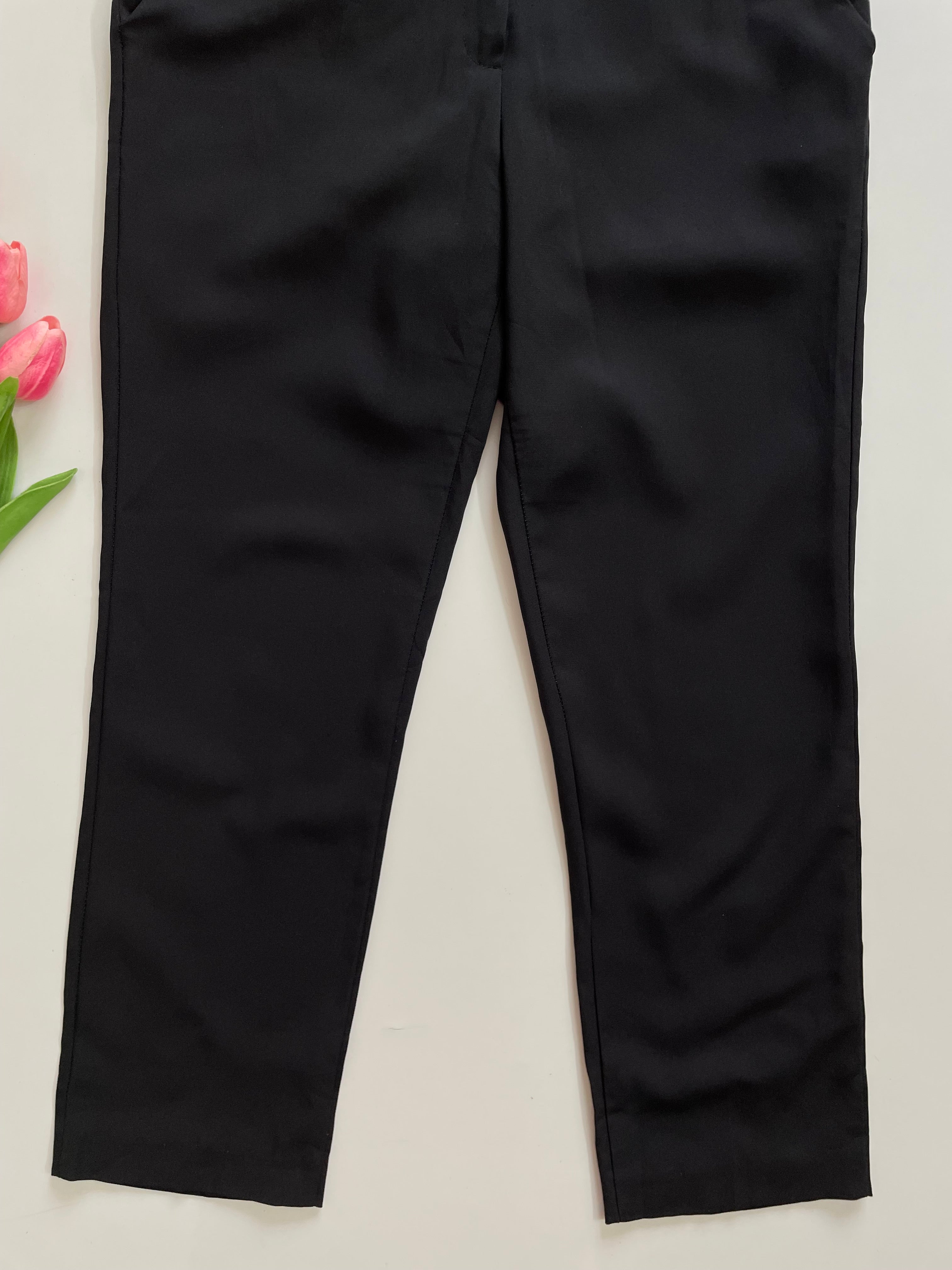 SOLID BLACK PANTS - WAIST 28 - Image 3
