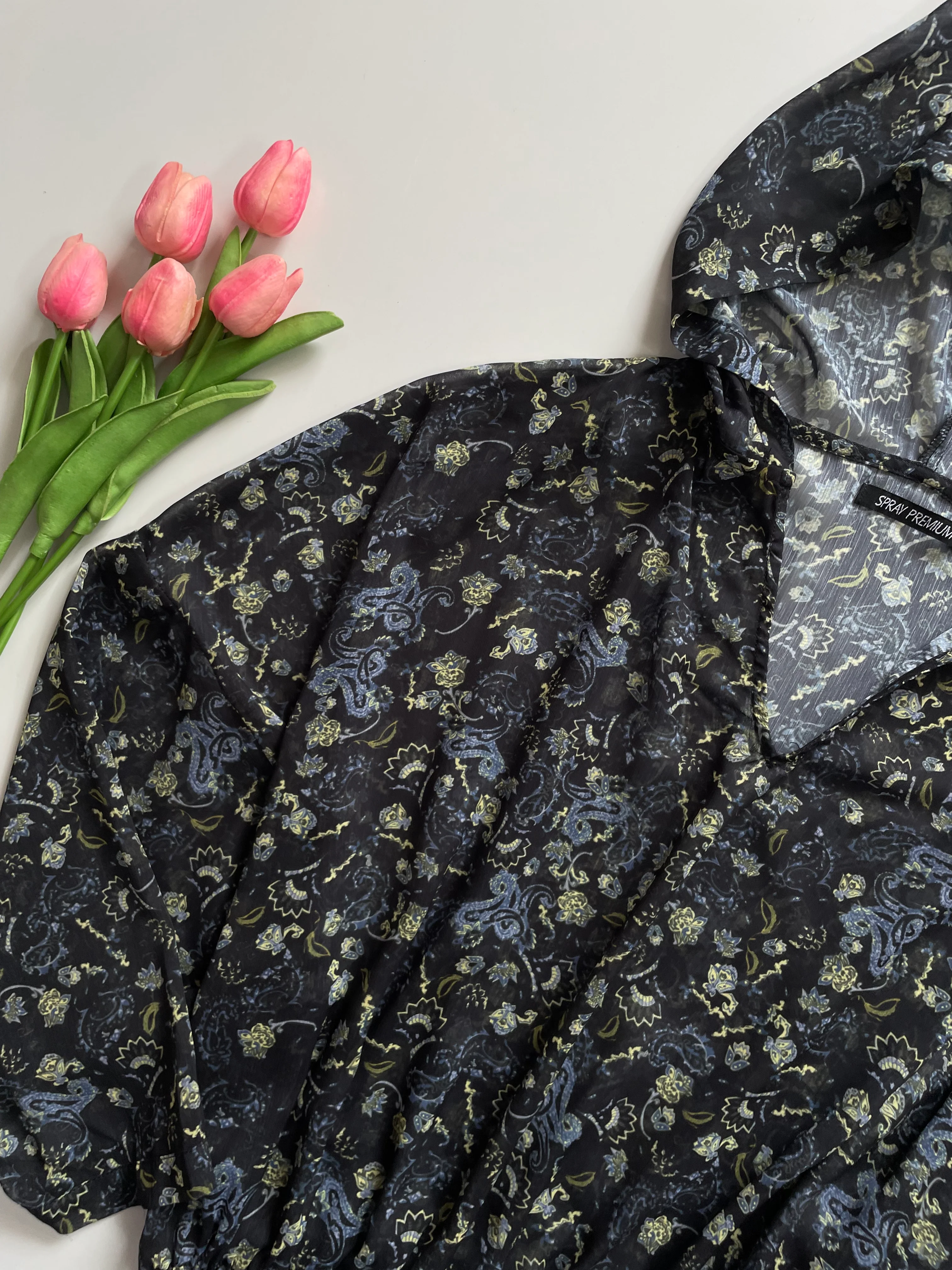 SOFT HOODED SEMI SHEER TOP - BUST 36 TO 40 - Image 3